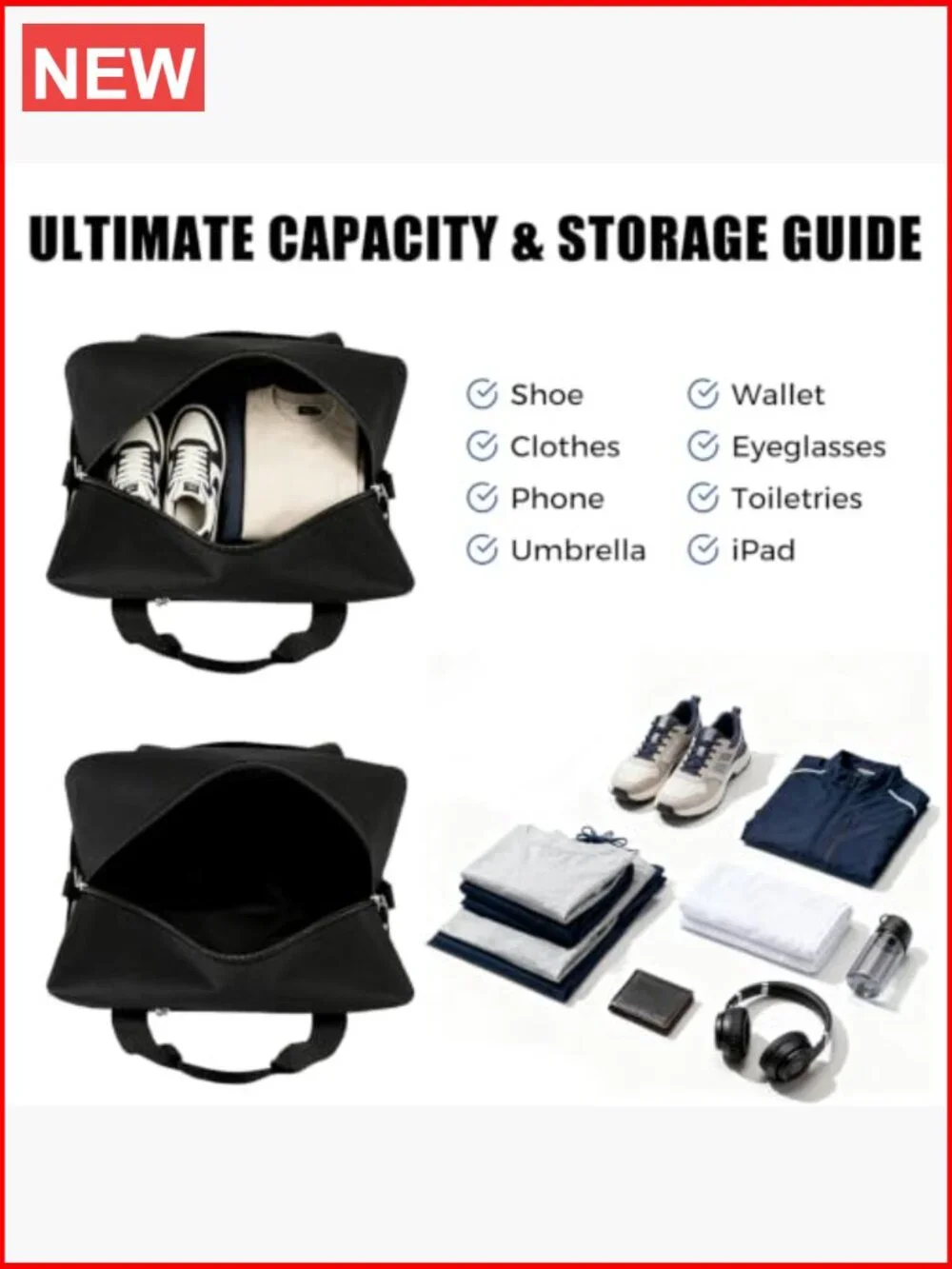 14 Inch Small Gym Bag Mini Duffle for Travel Sports Lightweight Carry On